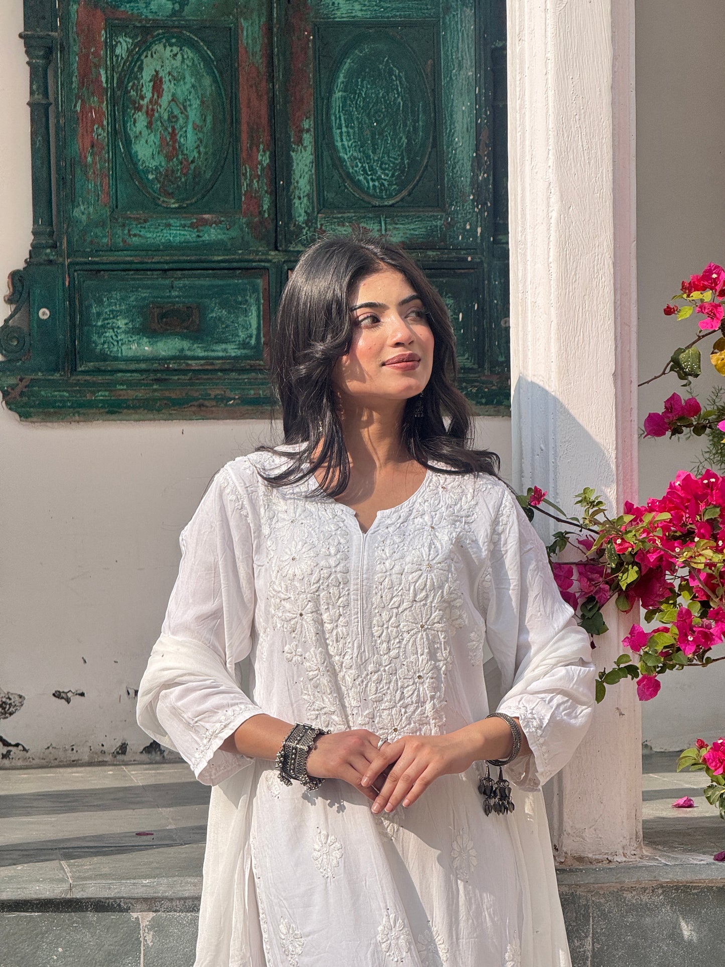 Noor Chikankari Rayon Mukaish 3pc Suit Set ✨