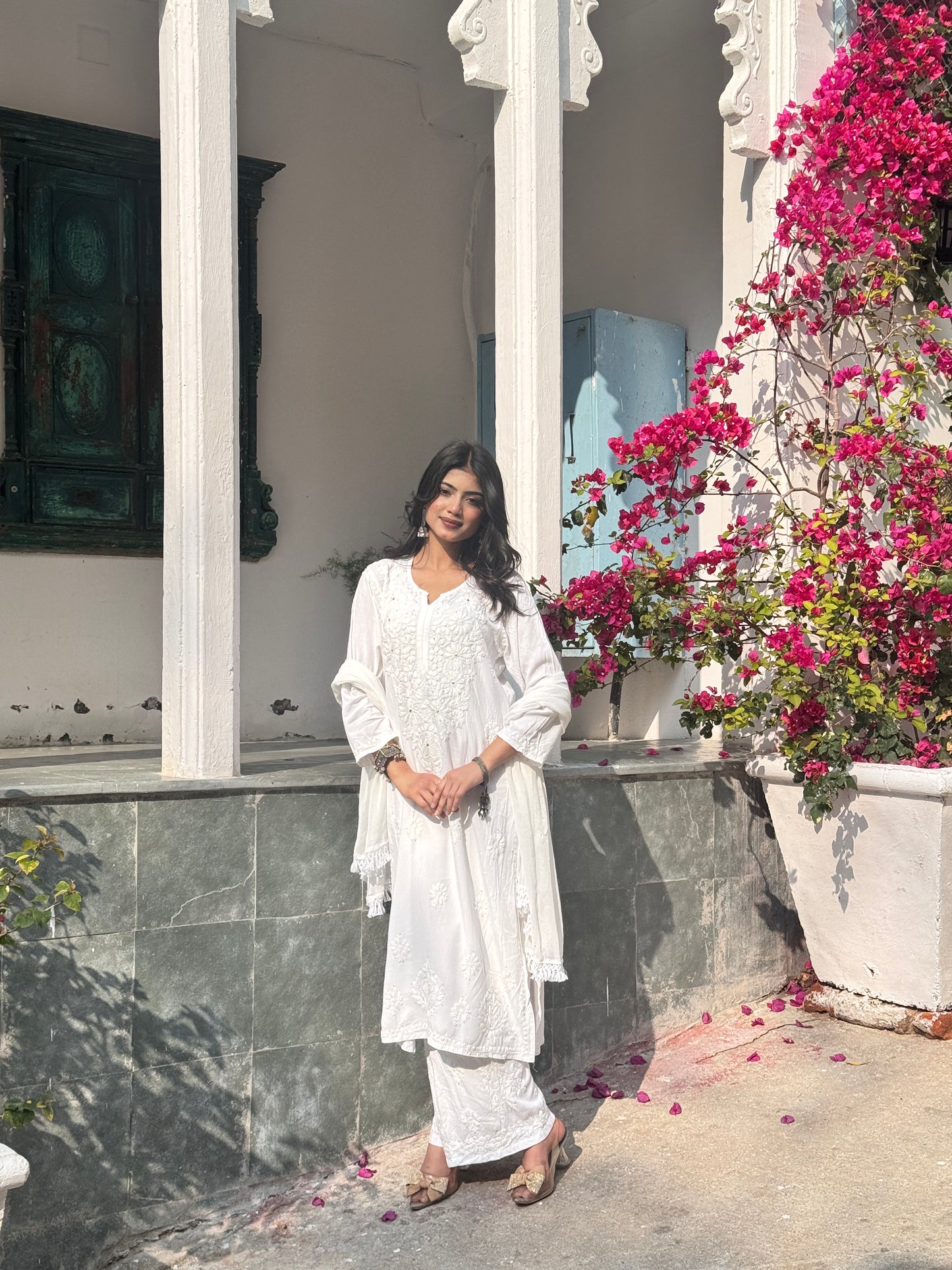 Noor Chikankari Rayon Mukaish 3pc Suit Set ✨