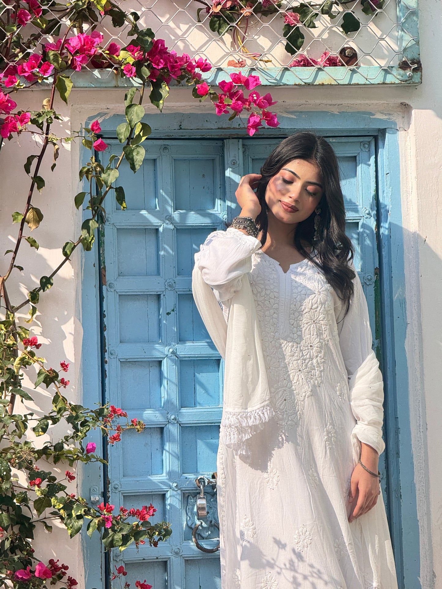 Noor Chikankari Rayon Mukaish 3pc Suit Set ✨