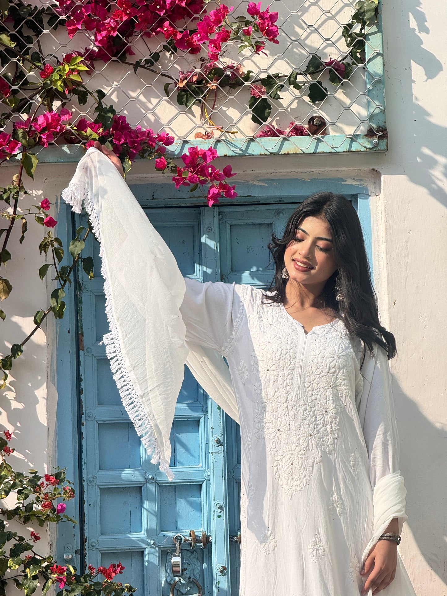 Noor Chikankari Rayon Mukaish 3pc Suit Set ✨