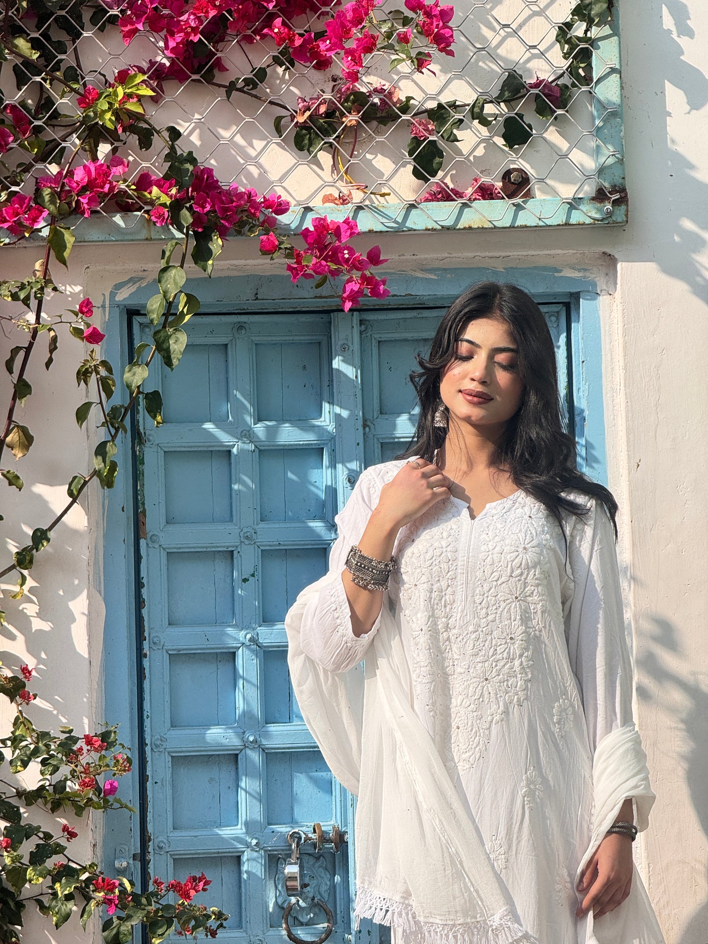 Noor Chikankari Rayon Mukaish 3pc Suit Set ✨