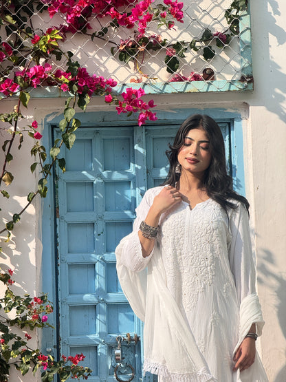 Noor Chikankari Rayon Mukaish 3pc Suit Set ✨