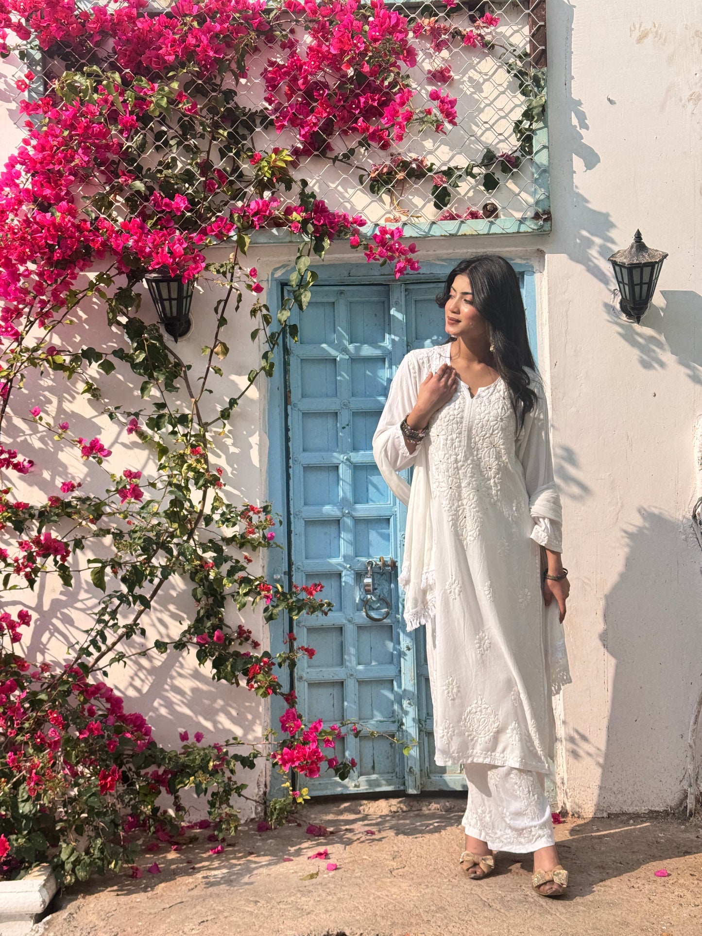 Noor Chikankari Rayon Mukaish 3pc Suit Set ✨