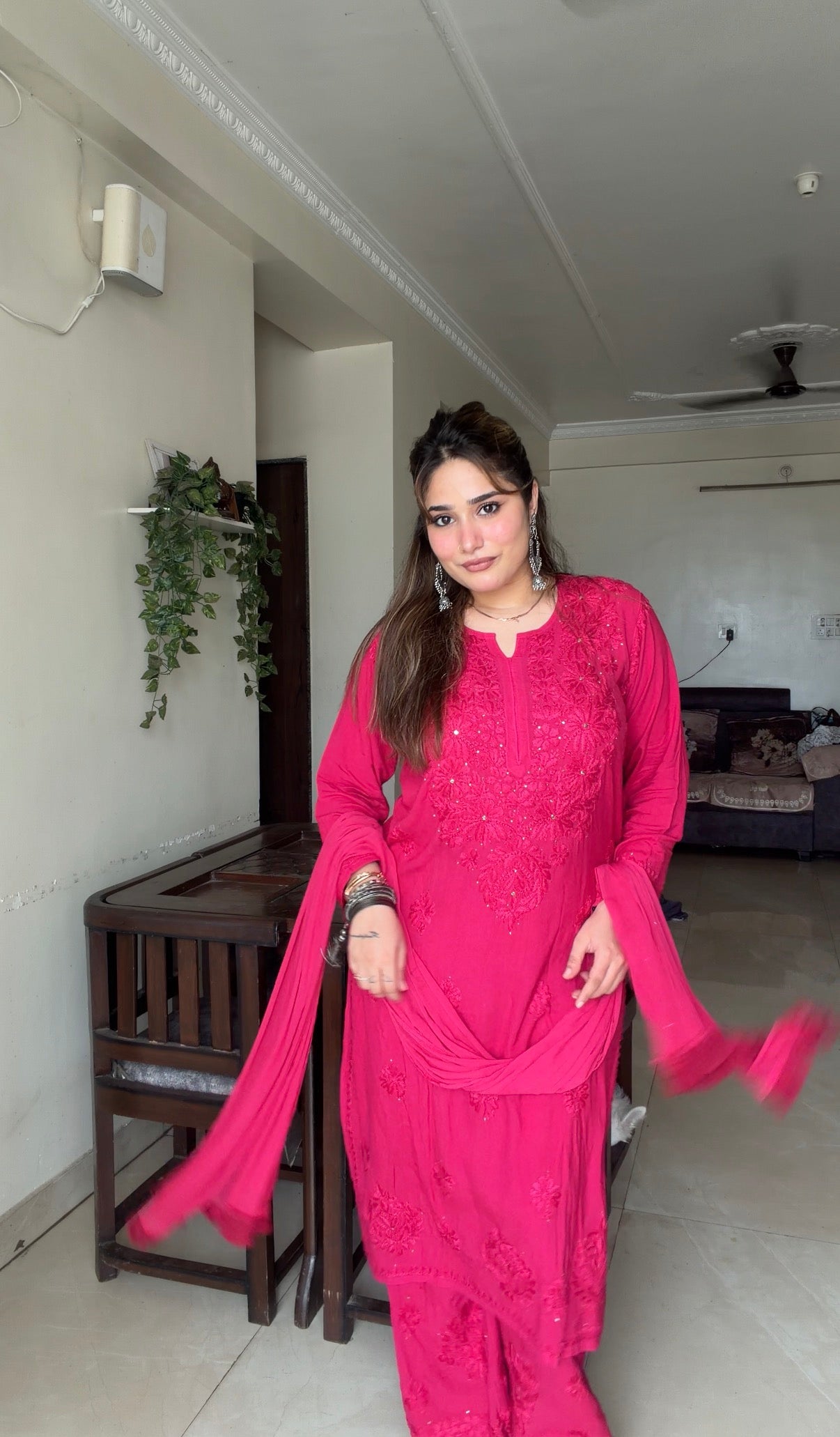 Noor Chikankari Rayon Mukaish 3pc Suit Set ✨