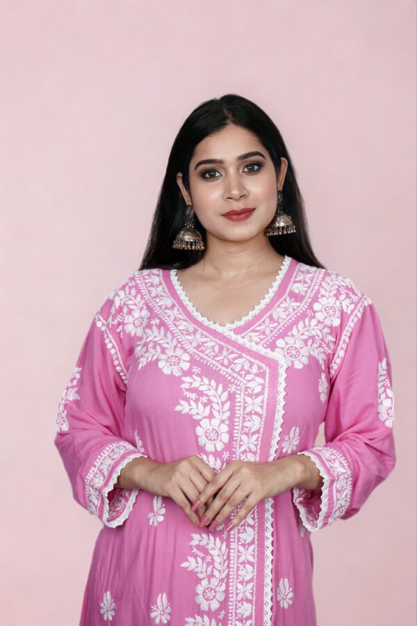 Aangrakha Chikankari Kurti - Image 5