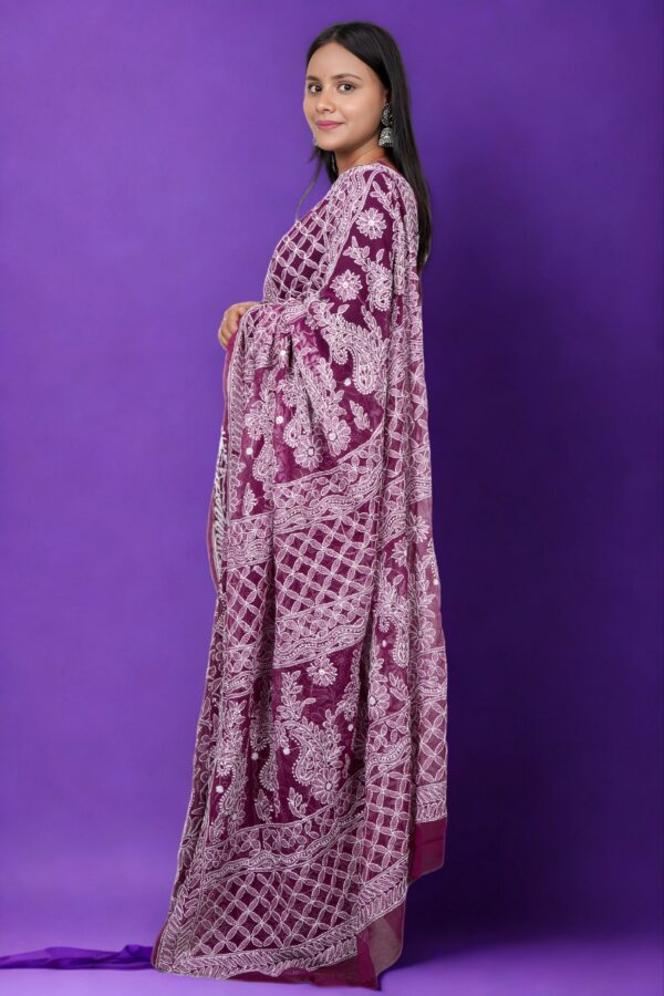 All-Over Chikankari Saree - Image 2