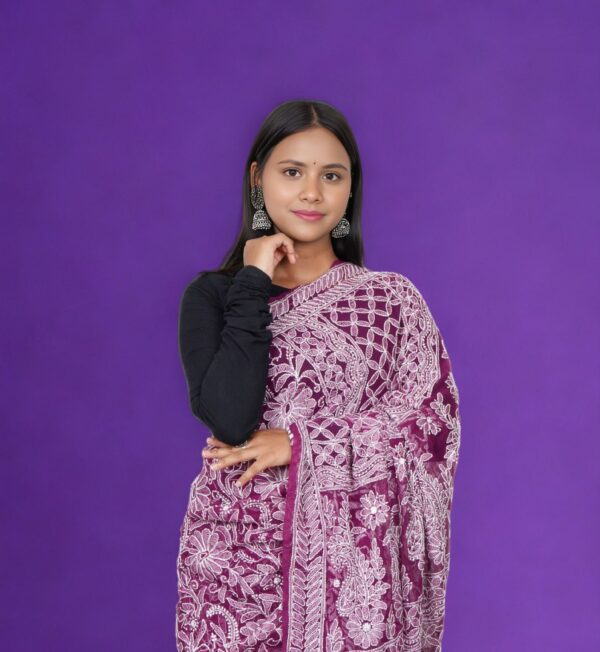 All-Over Chikankari Saree
