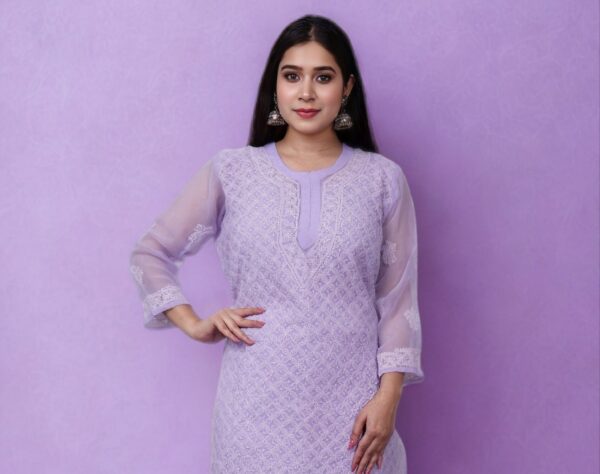 Chaupatta Jaal Chikankari Kurti