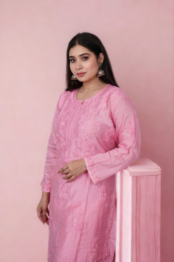 Cotton Chikankari Dhoti Set - Image 4