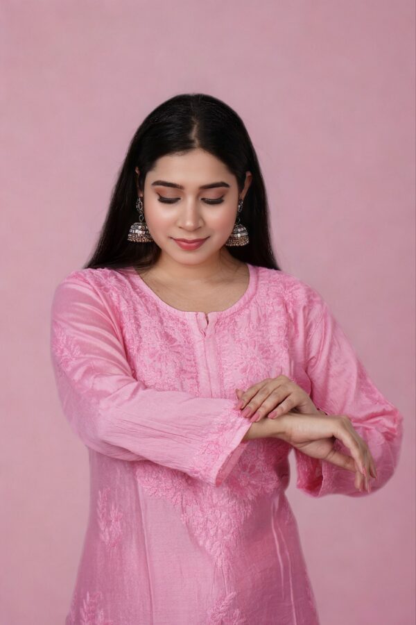 Cotton Chikankari Dhoti Set - Image 2