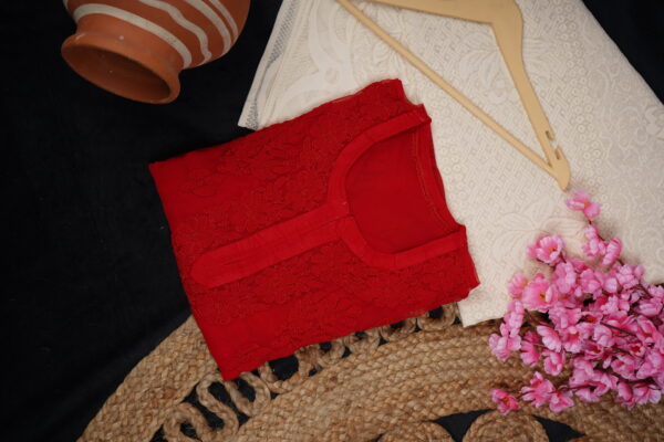Tone-to-Tone Red Kurti