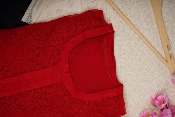 Tone-to-Tone Red Kurti - Image 2