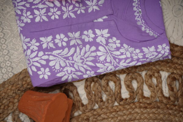 Rayon Purple Kurti - Image 3