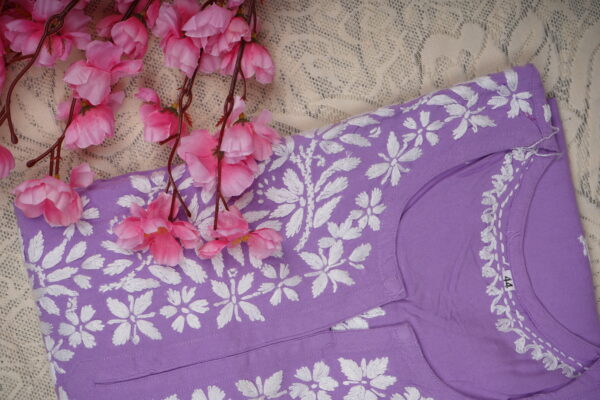 Rayon Purple Kurti - Image 2