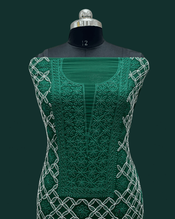 Georgette Three Piece Suit (Front Jaal Work) - Image 2