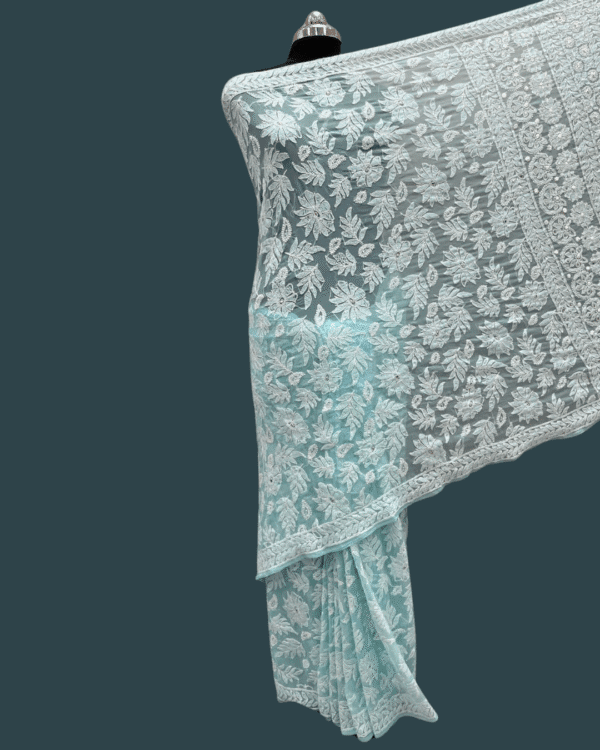 Georgette Alower Jaal Saree - Image 2