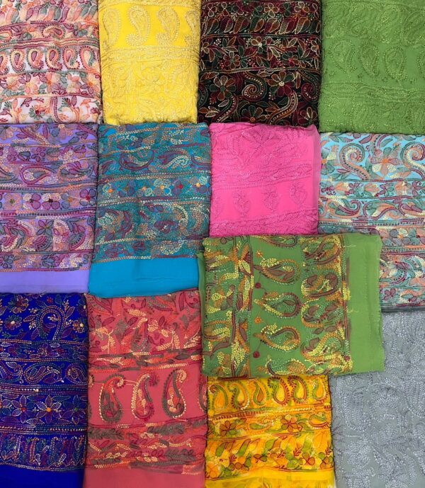 Full Three piece Suit Material (Kurti+Dupatta+Bottom) - Image 6