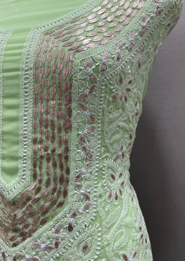 Full Three piece Suit Georgette (Kurti+Dupatta+Bottom) - Image 3