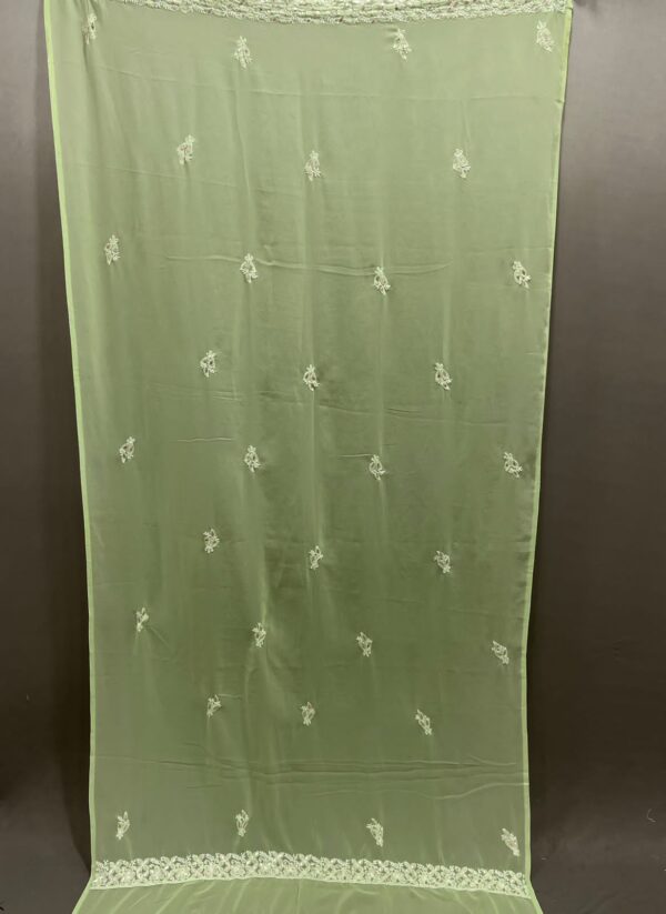 Full Three piece Suit Georgette (Kurti+Dupatta+Bottom) - Image 4