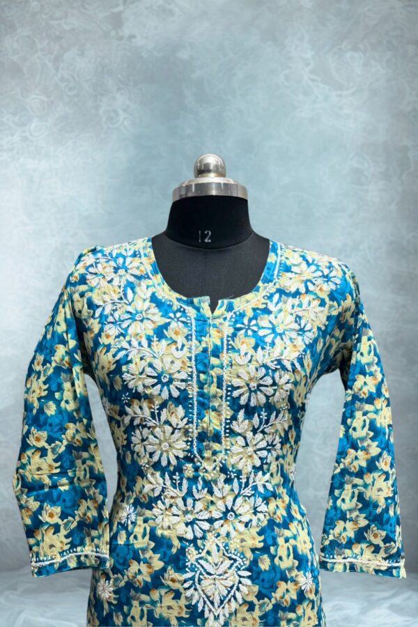 Floral Chikankari kurti