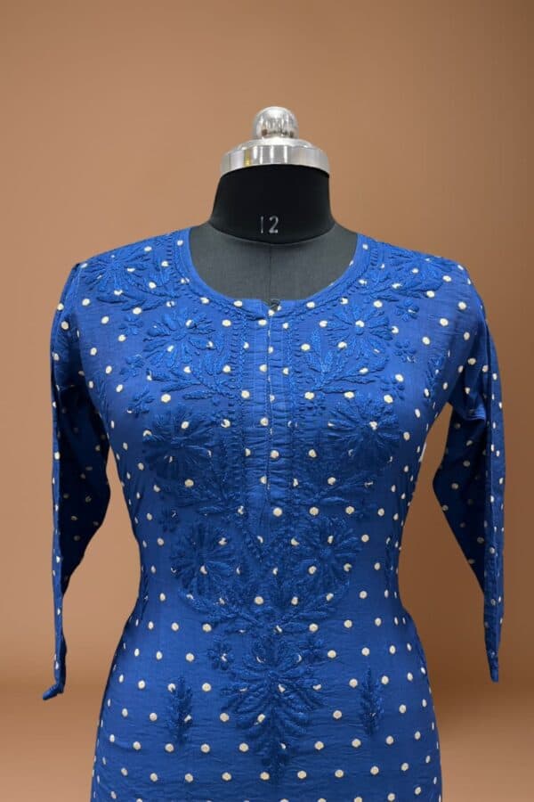 Blue Chikankari Kurti