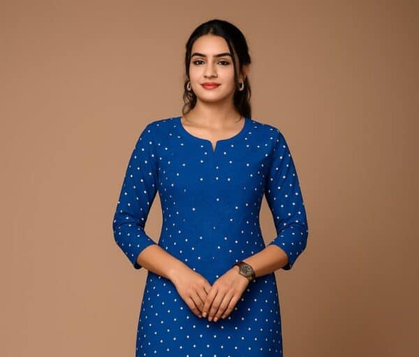Blue Chikankari Kurti